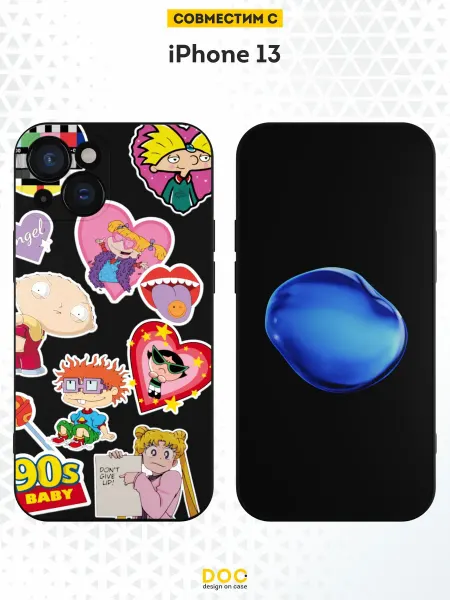 DesignOnCase Чехол на iPhone 13 с принтом Мультики