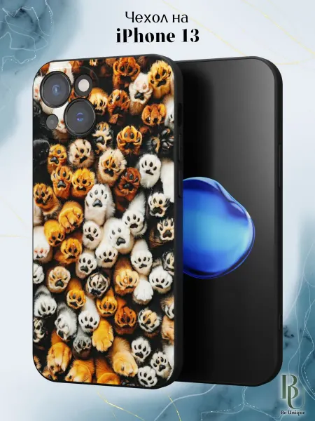 Be Unique Чехол на iPhone 13 с принтом Лапки