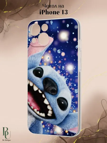 Be Unique Чехол на iPhone 13 с принтом Стич