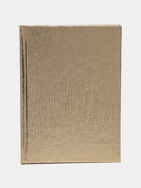 Записная книжка Hatber Metallic, золото, клетка/линия, А6ф, 64 листа, обложка бумвинил, 64ЗКт6В564л