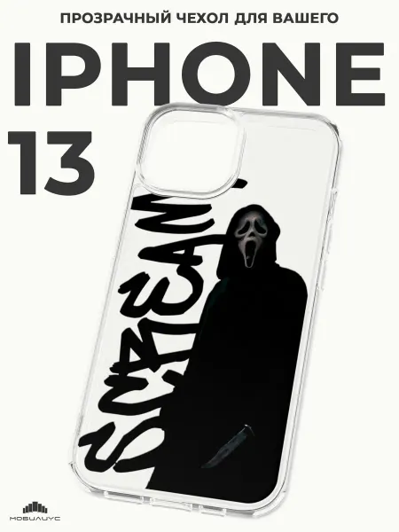 Мобилиус Чехол-бампер на iPhone 13 с принтом Крик