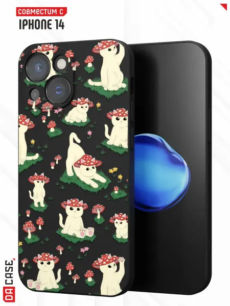 DACase Чехол на iPhone 14 с принтом кошечка