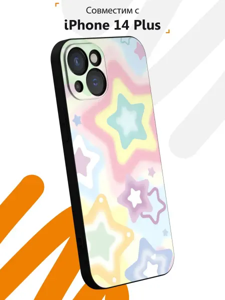 Мобилиус Чехол на iPhone 14 Plus с принтом Звезды
