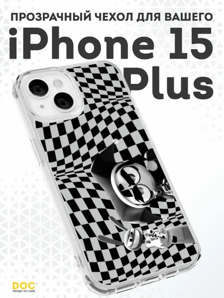 DesignOnCase Чехол-бампер на iPhone 15 Plus с принтом Цирк
