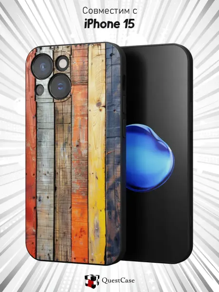 QuestCase Чехол на Iphone 15 с принтом Дерево