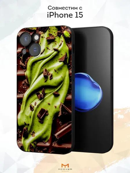 Мобилиус Чехол на iPhone 15 с принтом Шоколад