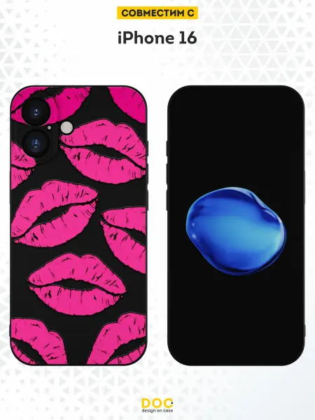DesignOnCase Чехол на iPhone 16 с принтом губы