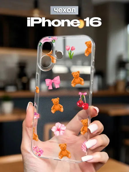 FACTORIA Чехол на IPhone 16 с принтом Мишки