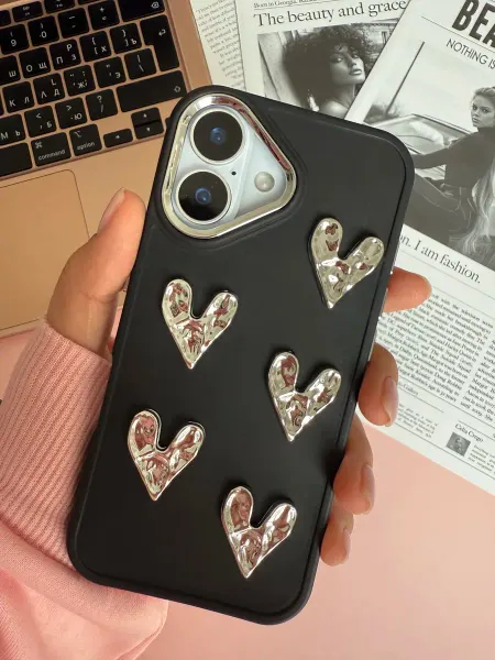 ЧЕХОЛЯШ Чехол на iPhone 16 Сердечки