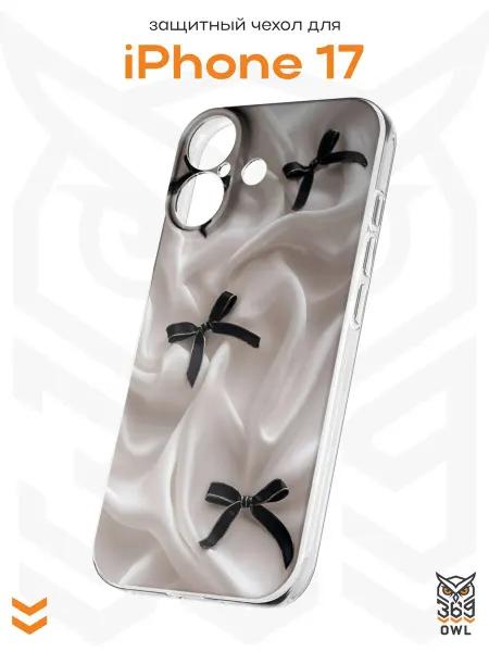 OWL369 Чехол на Apple iPhone 17 с принтом Бантики