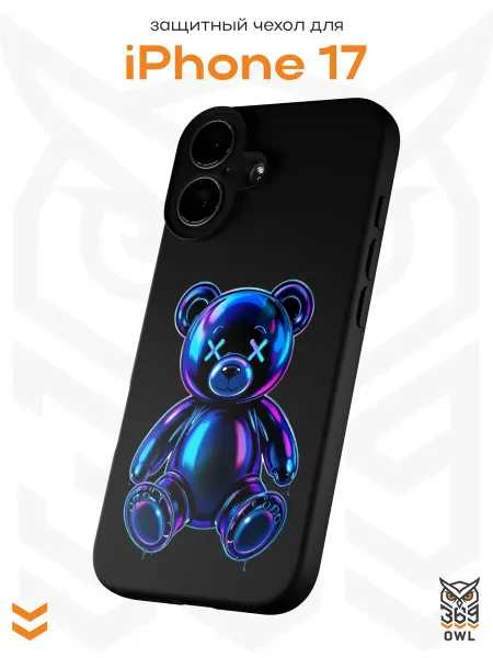 OWL369 Чехол на Apple iPhone 17 с принтом Мишка