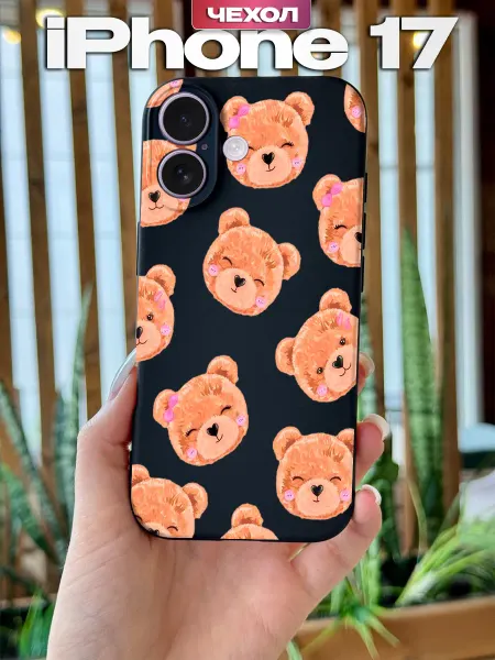 PBl store Чехол на iPhone 17 с принтом Мишки