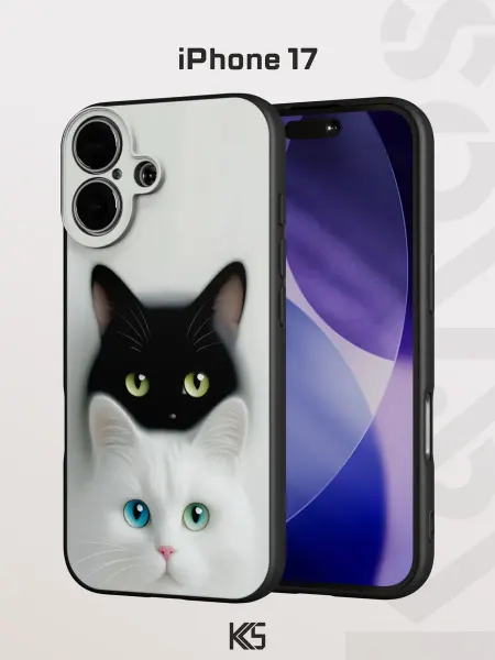 Варибрус Чехол на iPhone 17 с принтом Котики