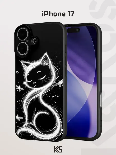 Варибрус Чехол на iPhone 17 с принтом Кошечка