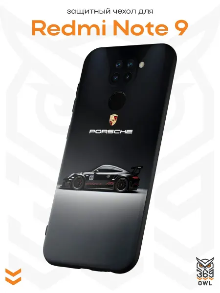 OWL369 Чехол на Xiaomi Redmi Note 9 с принтом Porsche