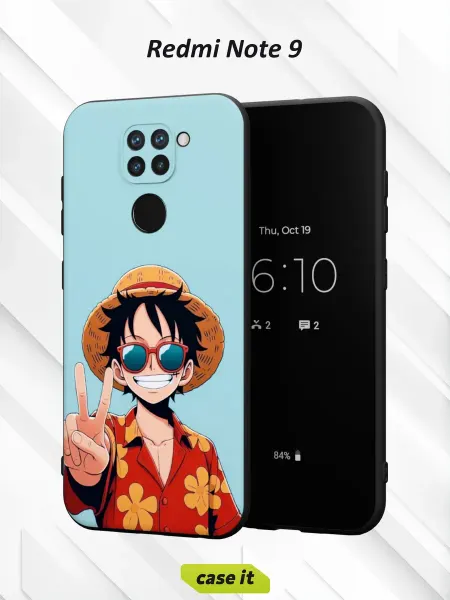 Case it Чехол на Redmi Note 9с принтом Монки Д. Луффи