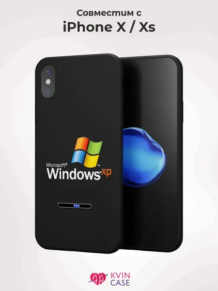 KVIN CASE Чехол на Apple iPhone X и XS с принтом Windows