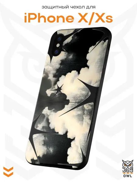 OWL369 Чехол на Apple iPhone X и XS с принтом Звезды Y2K