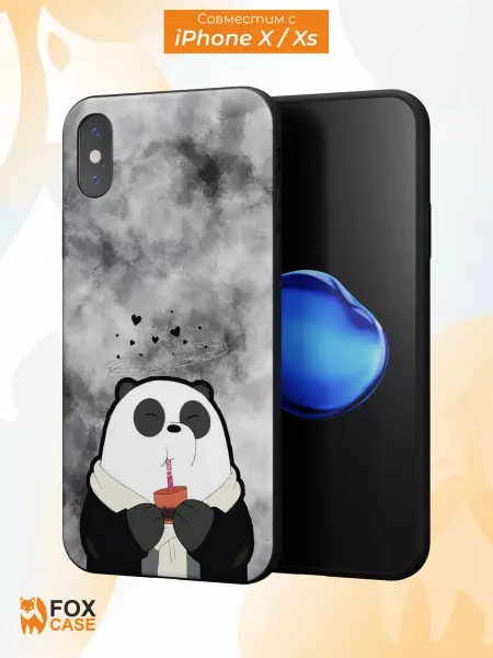 Fox Case Чехол на iPhone X и XS с принтом Панда