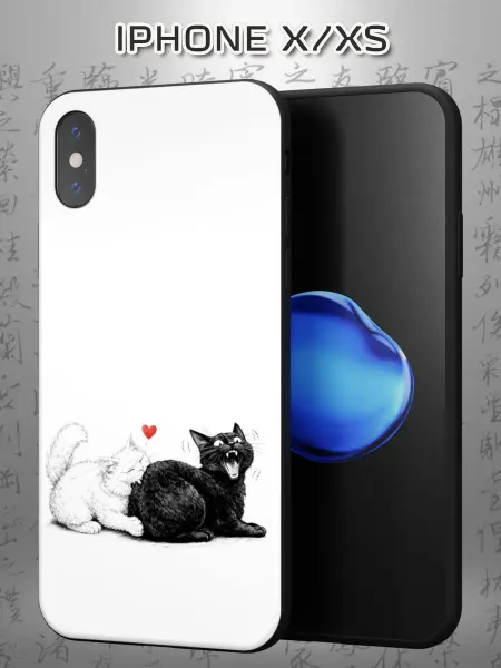 Case Маркет Чехол на iPhone X и XS с принтом Котята