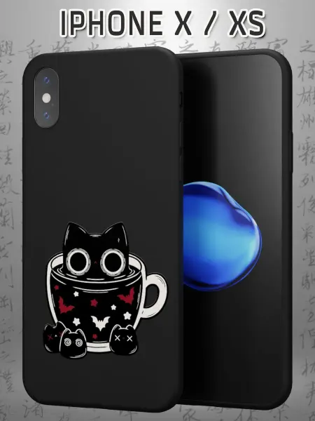 Case Маркет Чехол на iPhone X и XS с принтом Кошечка