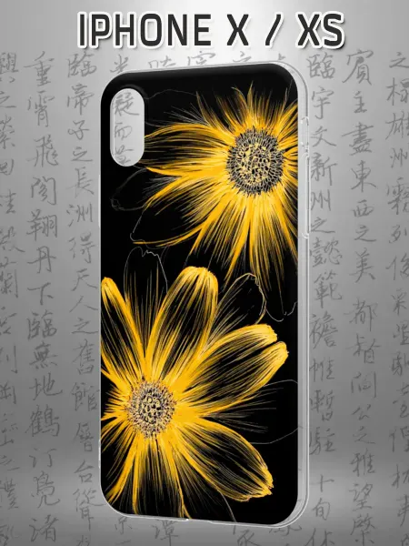 Case Маркет Чехол на iPhone X и XS с принтом Цветы