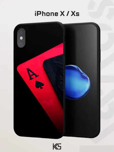 Варибрус Чехол на iPhone X и XS с принтом Карта