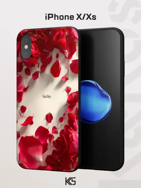Варибрус Чехол на iPhone X и XS с принтом Лепестки роз