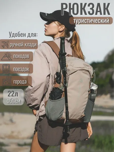 LORIKET Рюкзак спортивный городской 22 л для однодневных походов