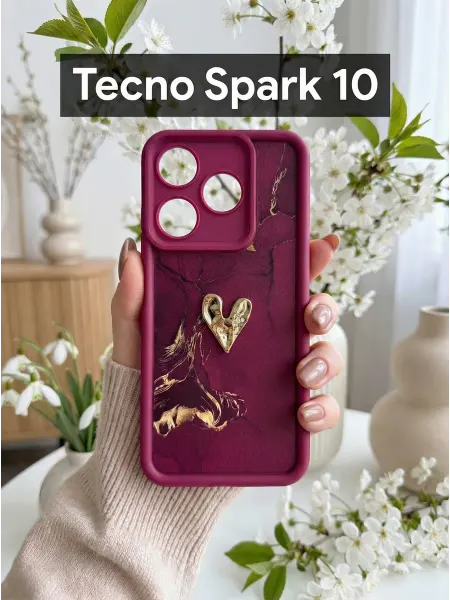 IdealStore Чехол на Tecno Spark 10 Мрамор