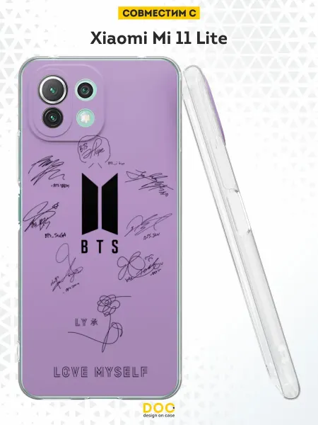 DesignOnCase Чехол на Xiaomi Mi 11 lite с принтом BTS Army