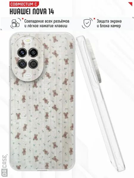 DACase Чехол на Huawei Nova 14 с принтом Мишки