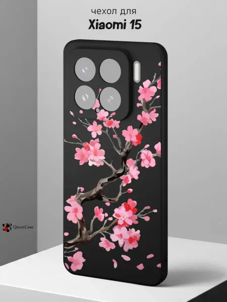 QuestCase Чехол на Xiaomi 15 с принтом Сакура