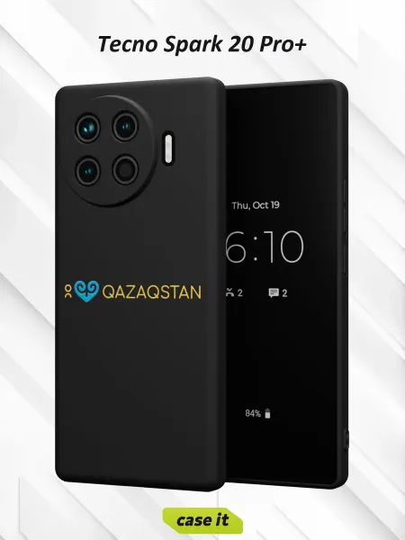 Case it Чехол на Tecno Spark 20 Pro +с принтом Я люблю Казахстан