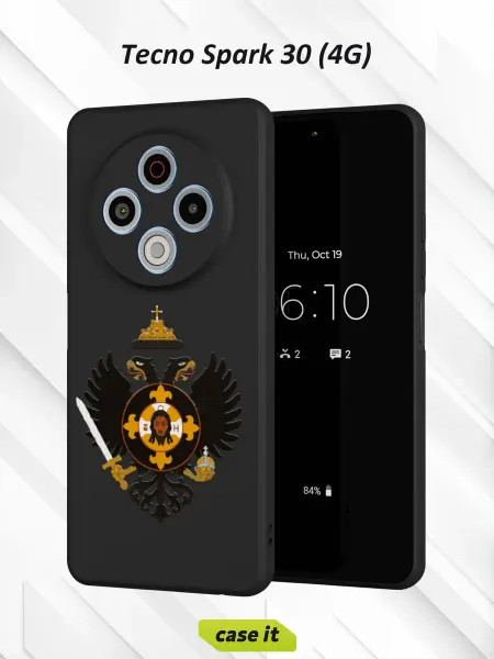 Case it Чехол на Tecno Spark 30 4Gс принтом Российская Империя