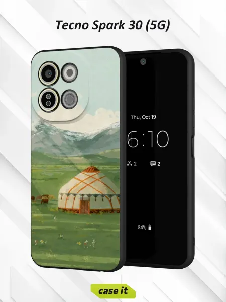 Case it Чехол на Tecno Spark 30 5Gс принтом Дом в горах