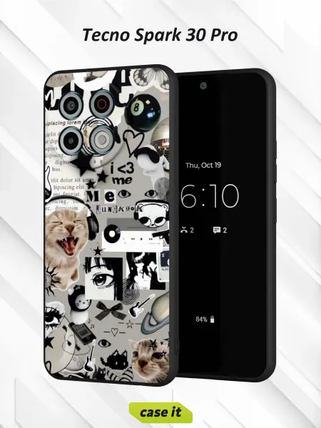 Case it Чехол на Tecno Spark 30 Proс принтом Котик
