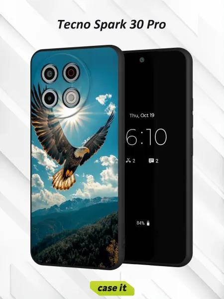 Case it Чехол на Tecno Spark 30 Proс принтом Орёл
