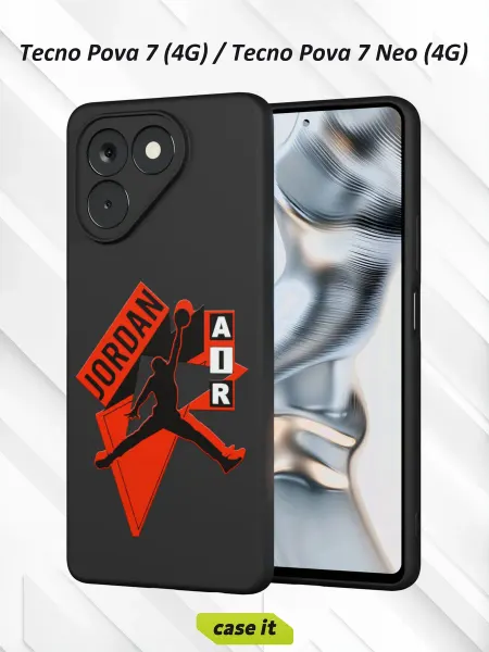 Case it Чехол на Tecno Pova 7 Neoс принтом Jordan