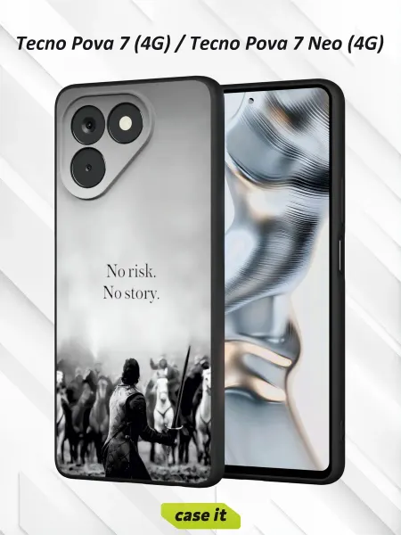 Case it Чехол на Tecno Pova 7 Neoс принтом No risk