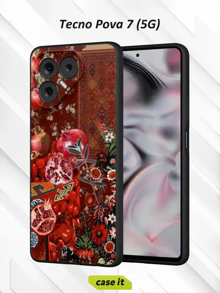 Case it Чехол на Tecno Pova 7с принтом Гранат