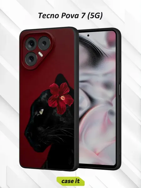 Case it Чехол на Tecno Pova 7с принтом Пантера
