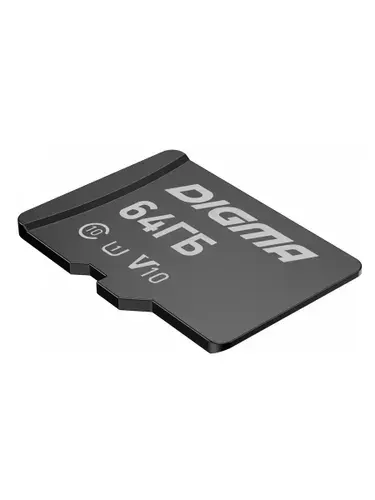 Карта памяти Digma microSDXC CARD10 V10 64Gb + Adapter