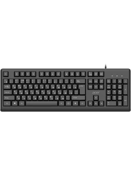 Acer Клавиатура проводная OKW501 черный USB Multimedia