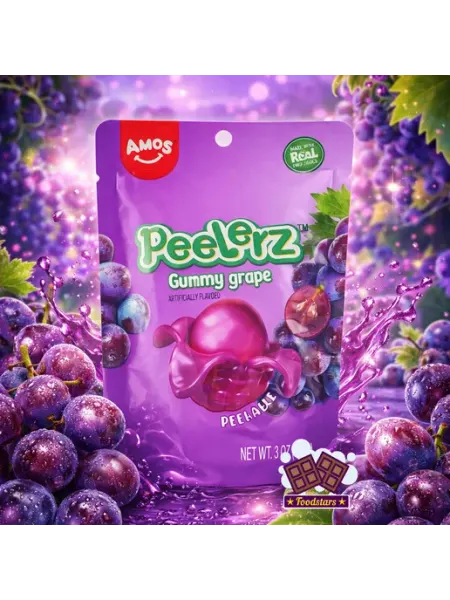Жевательный мармелад Amos Peelerz Gummy Grape Виноград 65 г