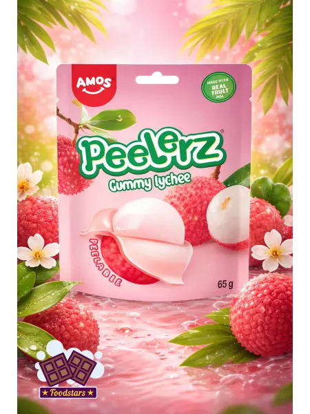 Жевательный мармелад Amos Peelerz Gummy Lychee Личи 65 г