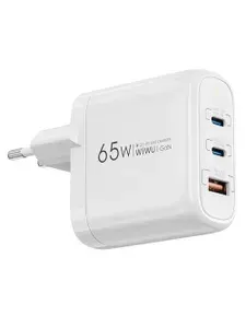 Зарядное устройство WiWU Wi-U024 65 Вт GaN с двумя портами Type-C + USB
