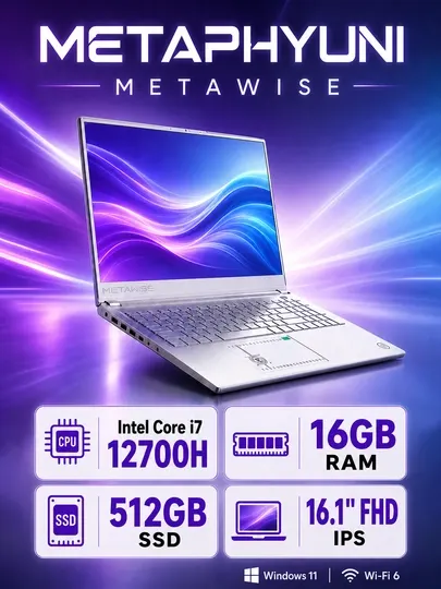 Ноутбук Metawise 16.1" Intel Core i7-12700H 16GB 512GB SSD