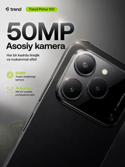 Trend Prime 100 8/128GB — Смартфон с AMOLED 120Hz, камерой 50MP, процессором Helio G92