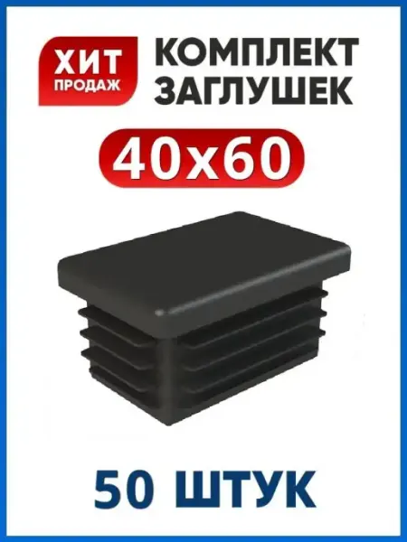 Арскон Заглушка 40х60 на трубу (50 шт.)
